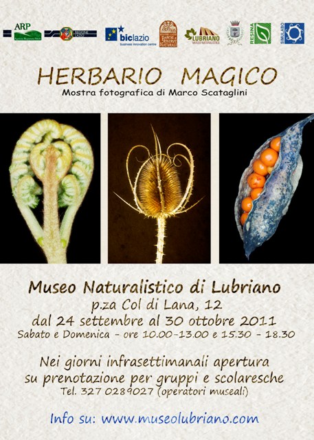 locandina mostra fotografica herbario magico lubriano