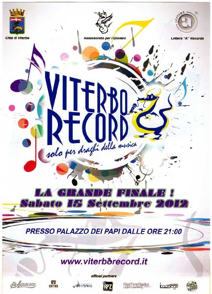 locandina manifesto viterbo record evento musica settembre  viterbese musica  in centro 2012